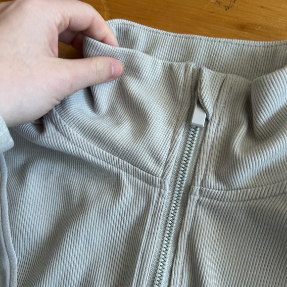 ☀️3/$25 90 degrees Women's Gray quarter zip Sweater athletic lounge XS - Picture 4 of 4